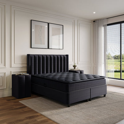 Blackpearl Boxspring Met Opbergruimte - Antraciet