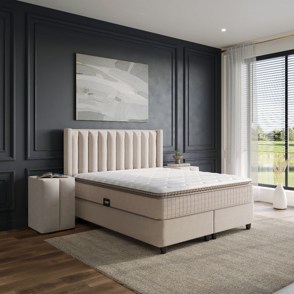 Blackpearl Boxspring Met Opbergruimte - Beige