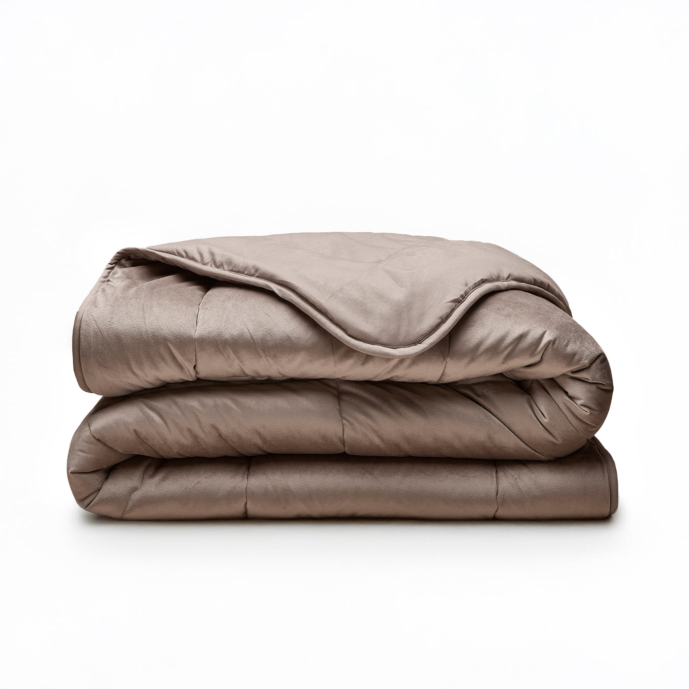 Lazy velvet Dekbed - Taupe/Grijs - Dekbed en Overtrek in-1