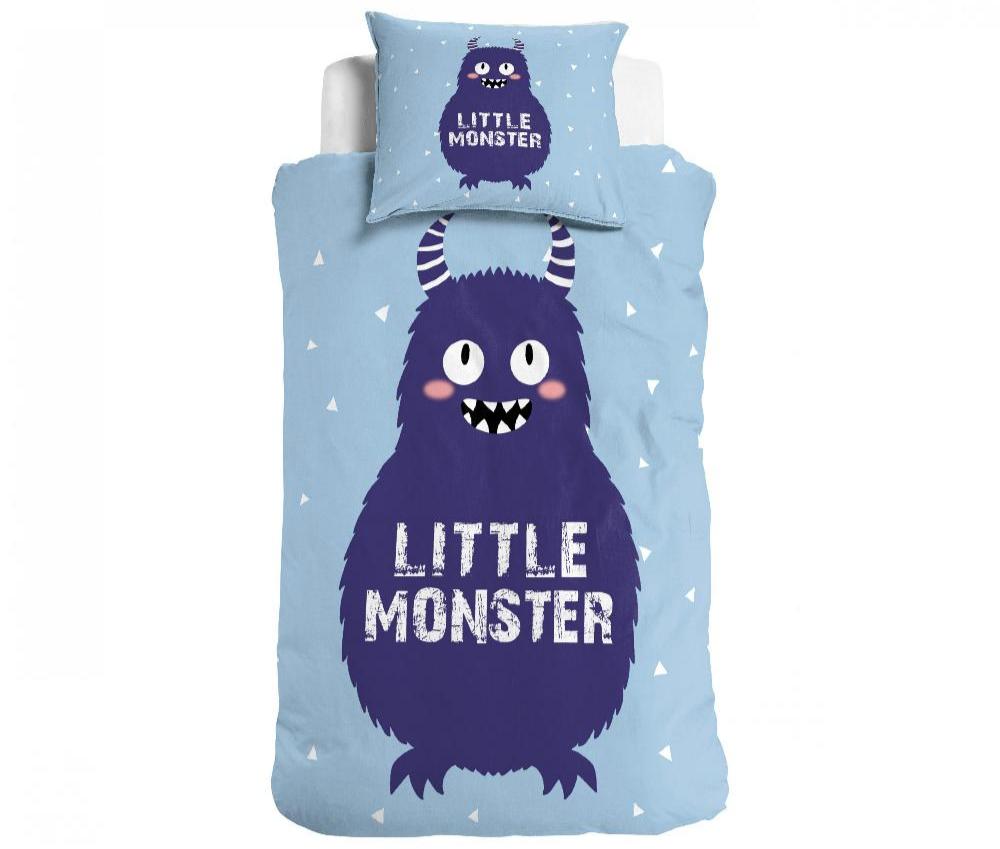 Little Monster Kinder Dekbedovertrek - Blauw