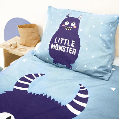 Little Monster Kinder Dekbedovertrek - Blauw