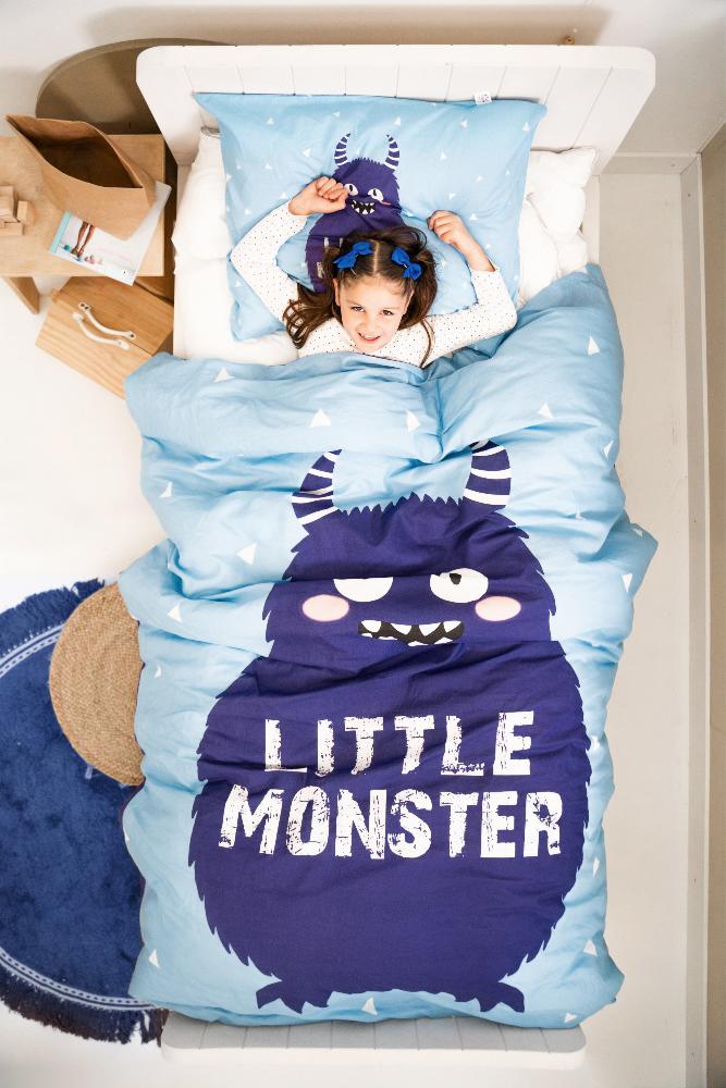 Little Monster Kinder Dekbedovertrek - Blauw